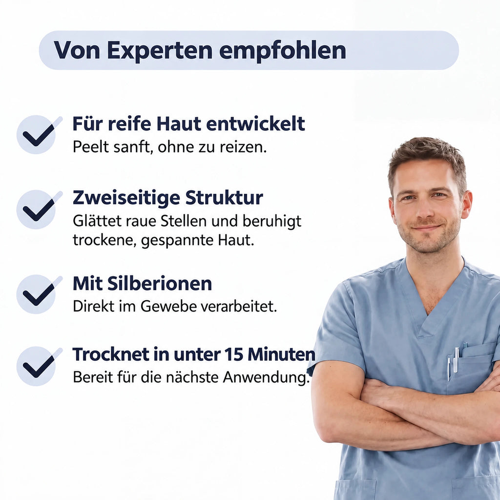 Von Fachleuten empfohlen — Kōji Peeling-Handtuch mit Silberionen