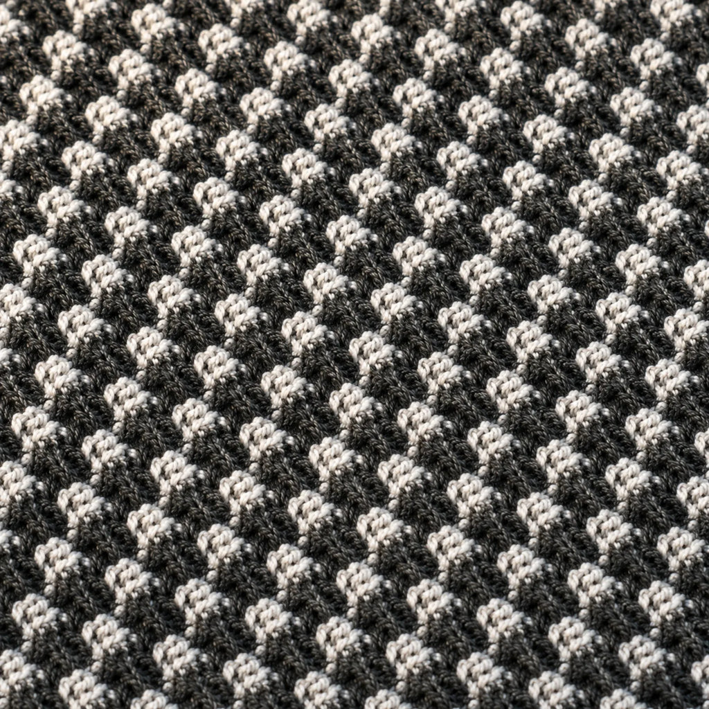 Makroaufnahme der Waffelstruktur des Kōji Face Towel