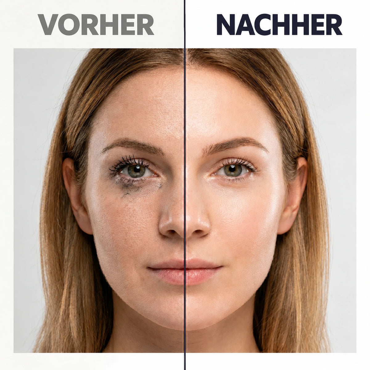 Haut vor und nach der Anwendung von Kōji Glovi